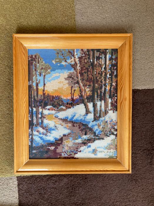 Haft krzyżykowy 3 obrazy