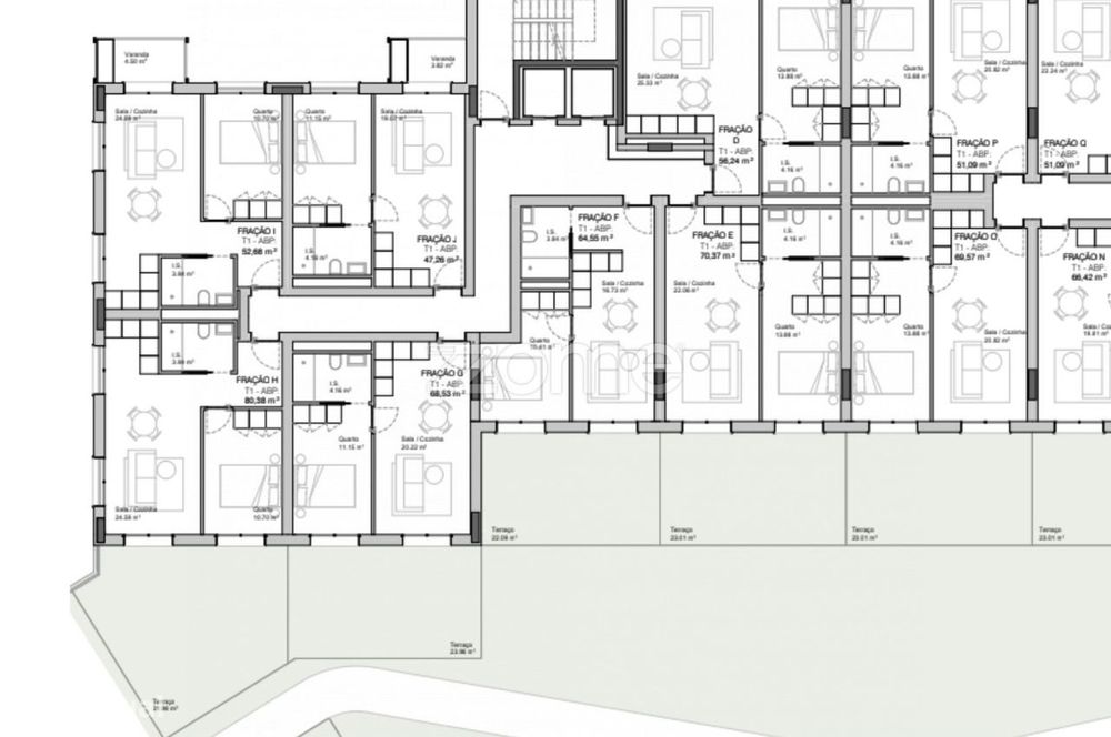 T1 com Terraço - Monsanto Lofts