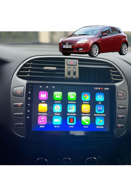 Rádio Fiat Bravo Android 14 com GPS (Novo)