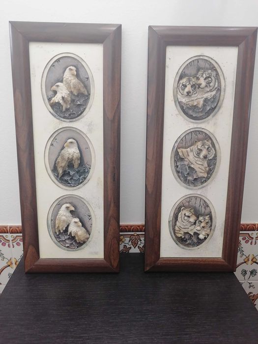 Quadros com imagem em relevo