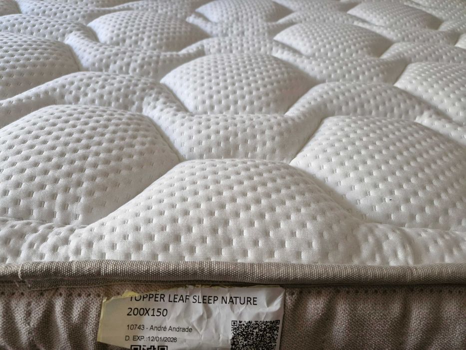 Sobrecolchão/Topper 200x150cm Viscoelástico Leafsleep NOVO €70