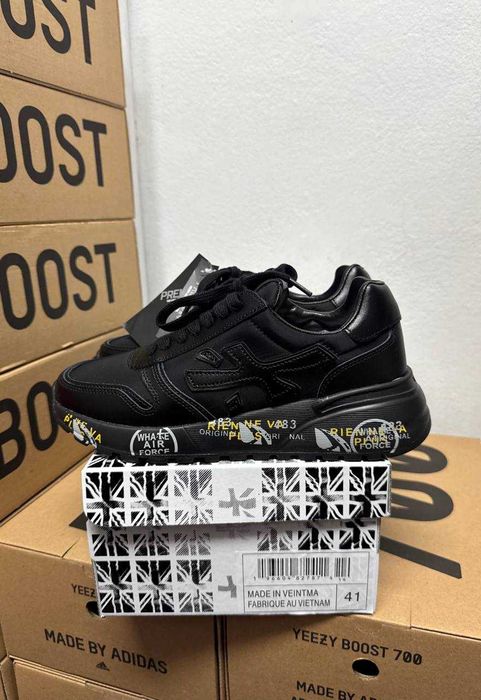 Мужские кроссовки Premiata mick black / Премиата черные 41 42 43 44 45