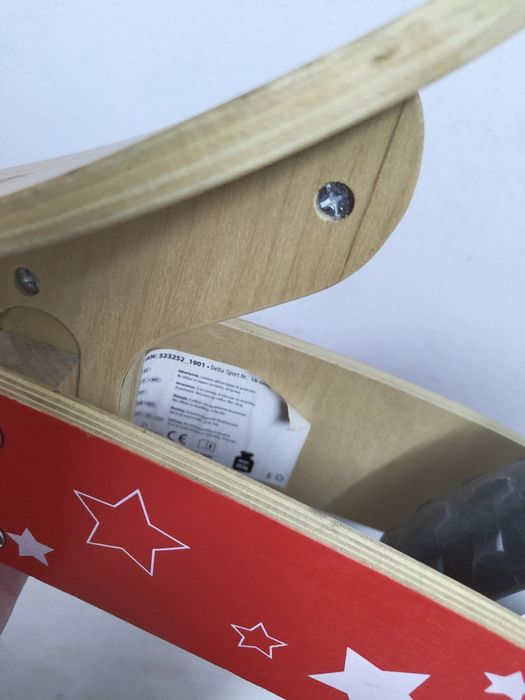 Bicicleta de equilíbrio/ aprendizagem/ sem pedais, de madeira