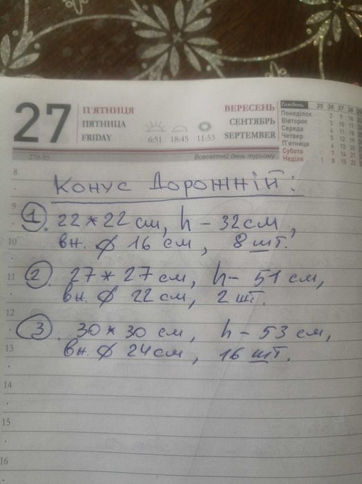 Конус сигнальний