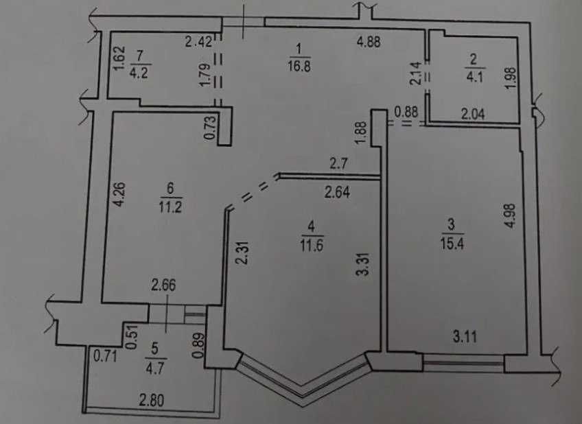 2-комнатная квартира по адресу (площадь 68 м²) - Atlanta.ua - фото 14