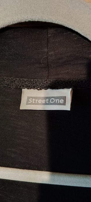 Bawełniana, kardigan, delikatna narzutka, czarna, L/XL