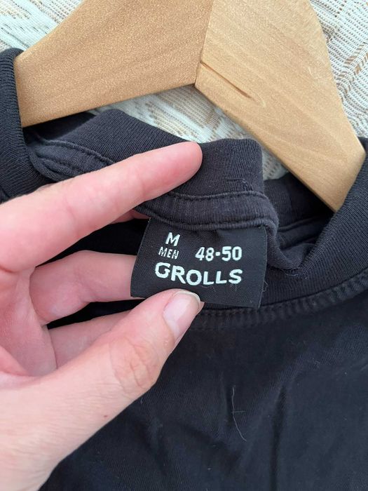 Czarny t-shirt męski rozmiar M/L gładki