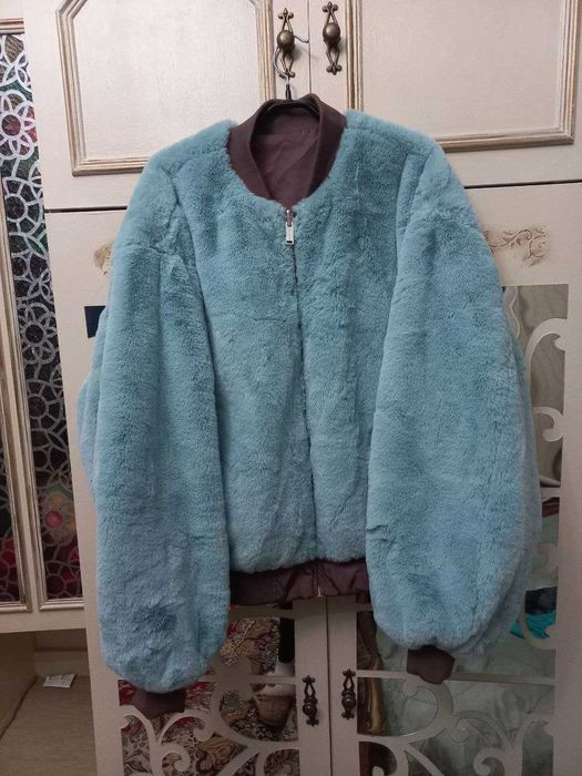 Двостороння куртка-бомбер-шубка Rino&Pelle р.М оверсайз
нова