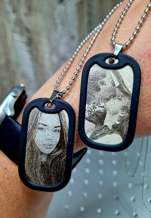 Житони сталеві (1.5-2.0мм) з ВАШИМ ГРАВІЮВАННЯМ/ФОТО