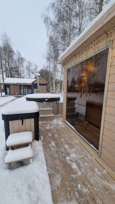 Domek całoroczny, jacuzzi, sauna - Brzozowy Zakątek