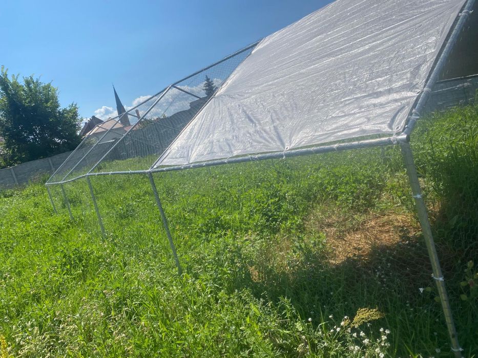 Vida XL klatka zewnętrzna dla kurcząt zlożona