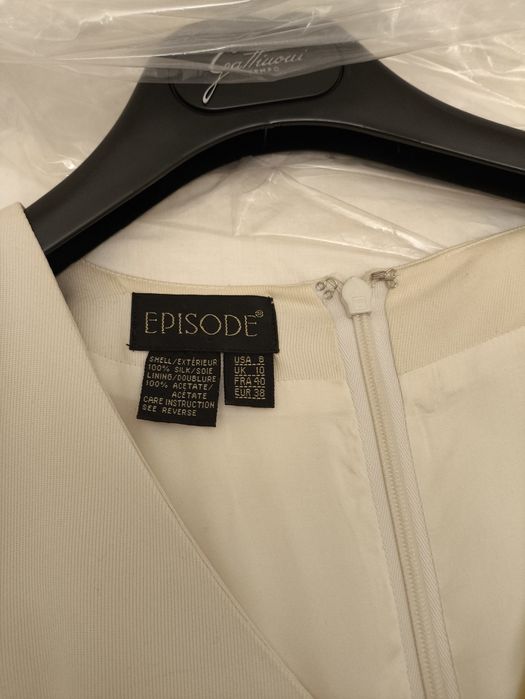 Vestido de seda 100%,  beje, marca Episode, tamanho 38