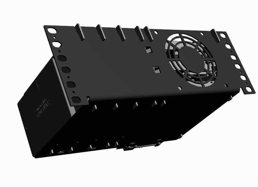 R-CASE - HDD Holder 10" RAW (ocynk), uchwyt do montażu 3x HDD, 4 x SSD