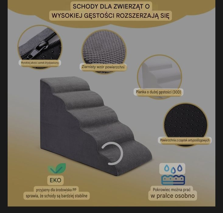 Piankowe schody dla zwierząt, 5 stopni Trellsbrad