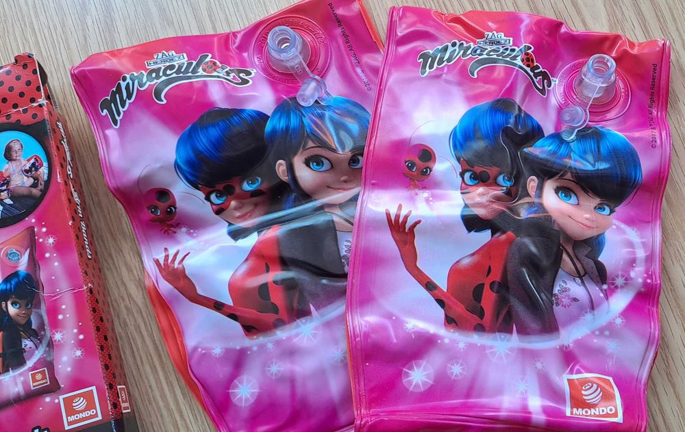 Braçadeiras insufláveis infantis da Miraculous Ladybug, (Novo)