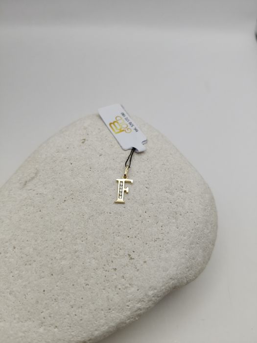 Złota Zawieszka Literka "F" Pr.585 Nowa Zapraszamy