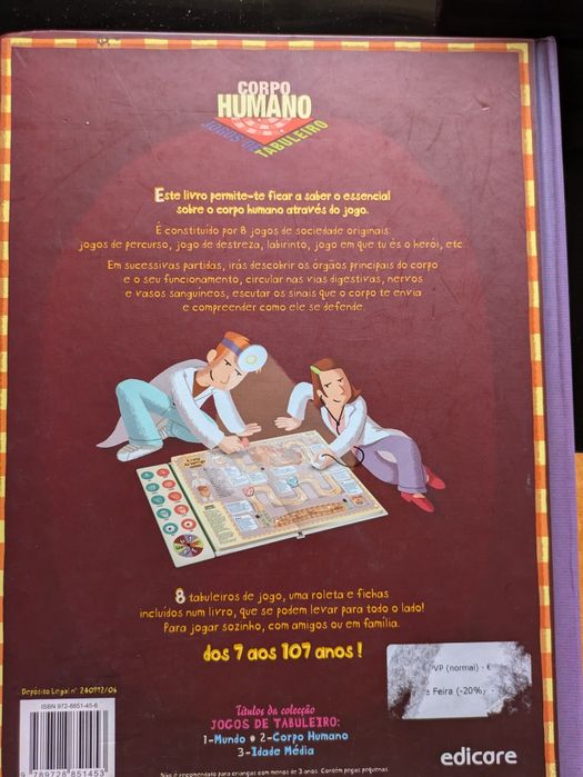 Corpo Humano 8 jogos de tabuleiro para saber tudo