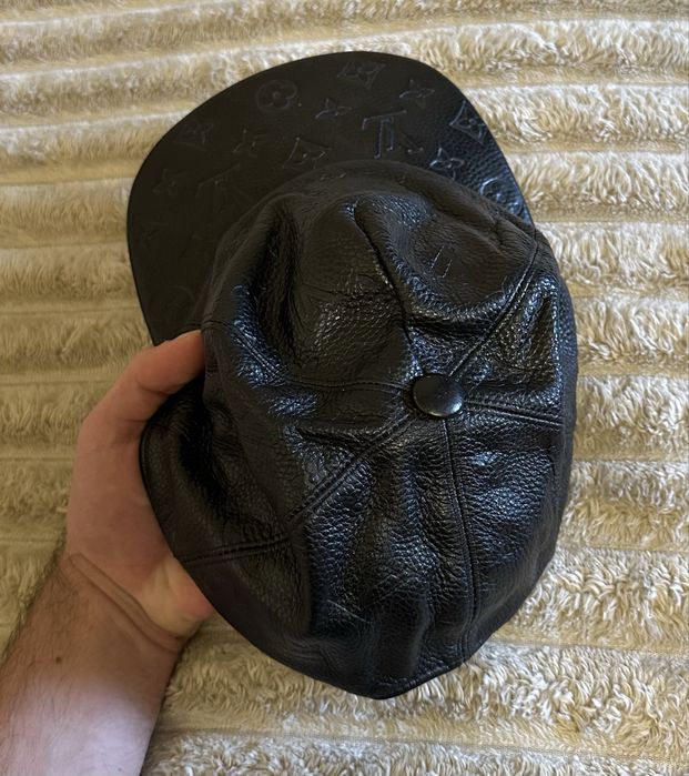 Оригінальна шкіряна монограмна кепка louis vuitton gucci