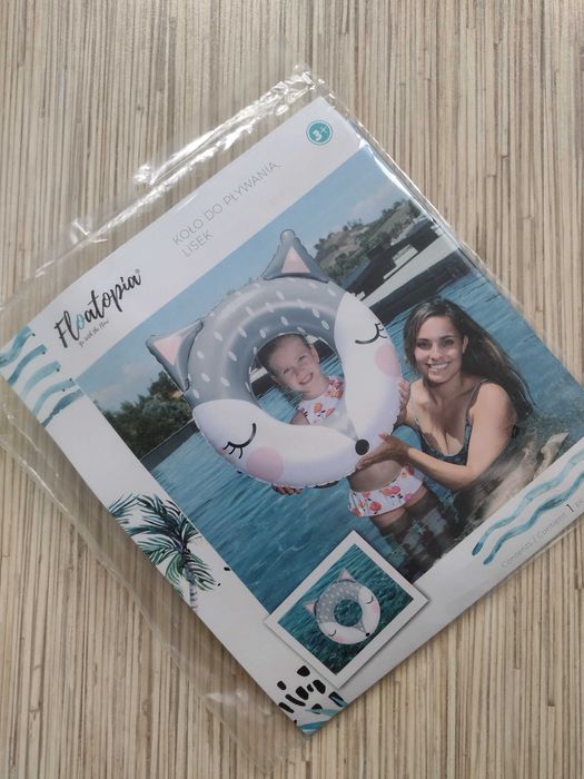 NOWE ~ FLOATOPIA, koło dmuchane do pływania LISEK