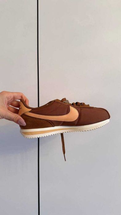 Кросівки NIKE Cortez | Руді | коричневі | замш+тканина|  спортивне взуття