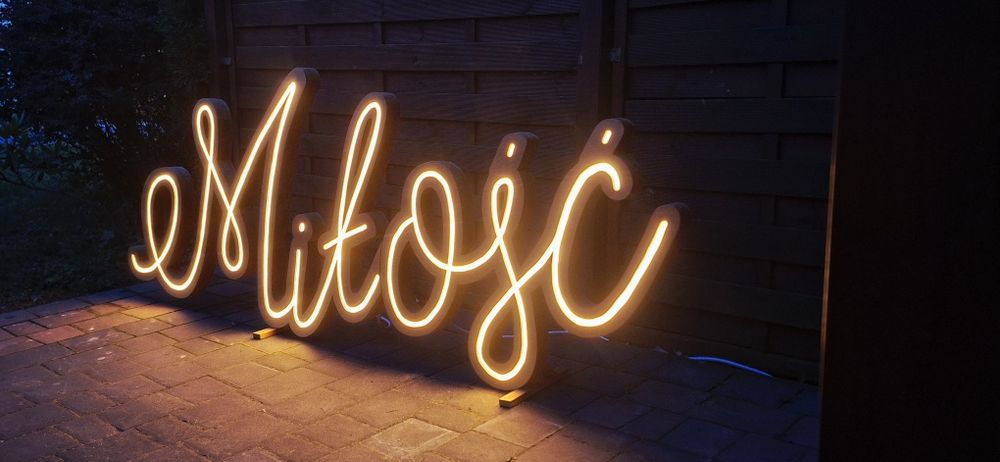 Napis Miłość Led
