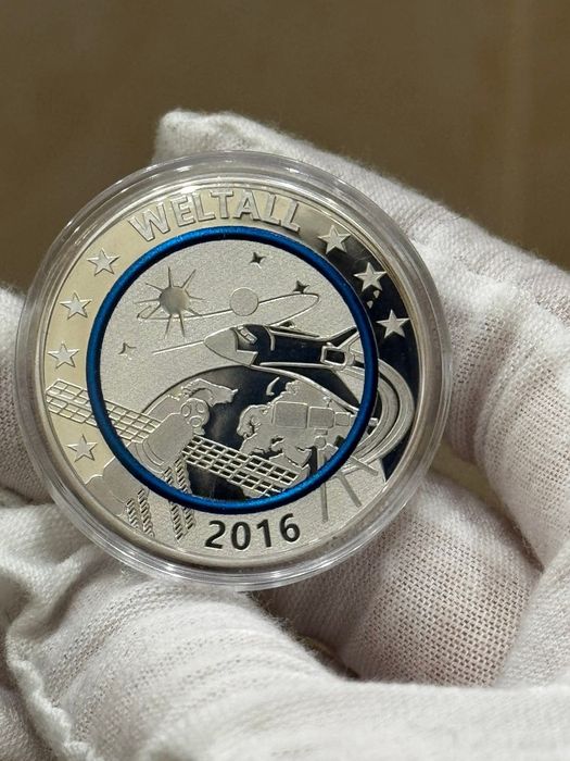 Пам'ятна медаль " Космос". 2016 р. СРІБЛО. Сертифікат
