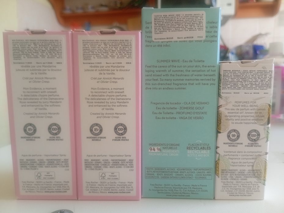 Парфюмерная вода Monoi,Mon Evidence,Ondes positives Yves Rocher, Ив Роше