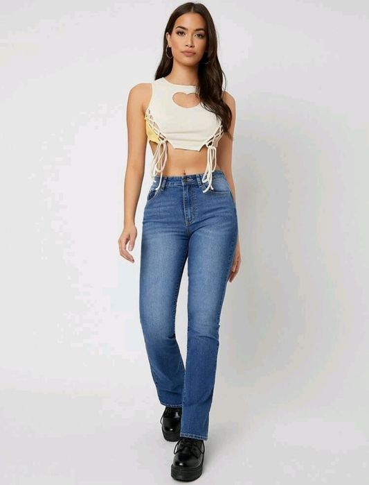 Jeans cintura subida