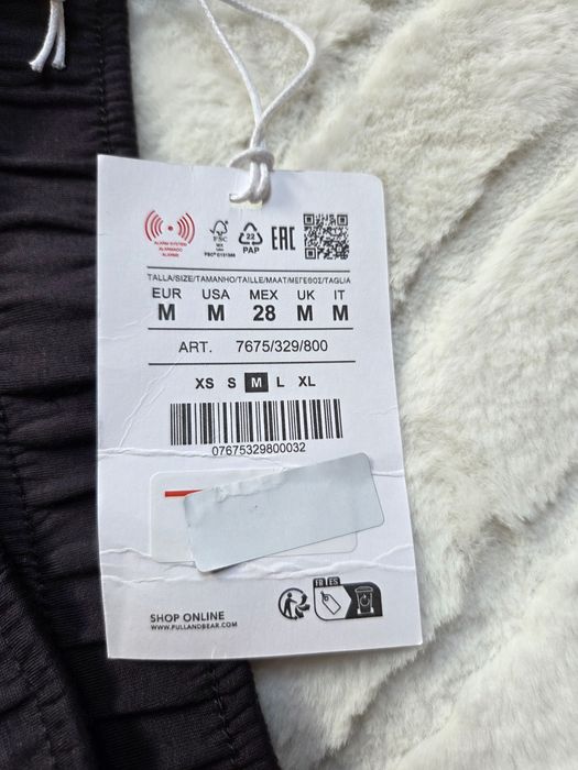 Spodnie dresowe z modalem, szerokie, Pull&Bear, rozmiar M