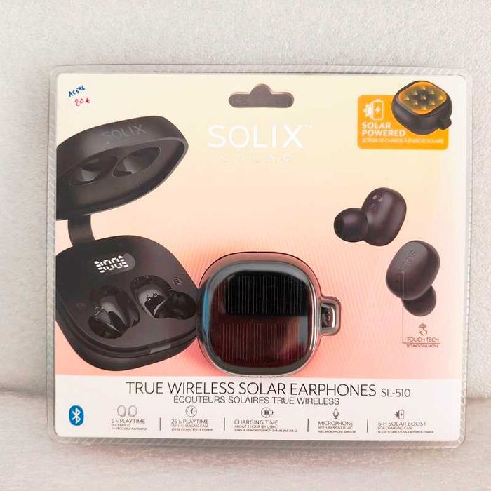 Auriculares sem fios a energia solar Solix SL-510