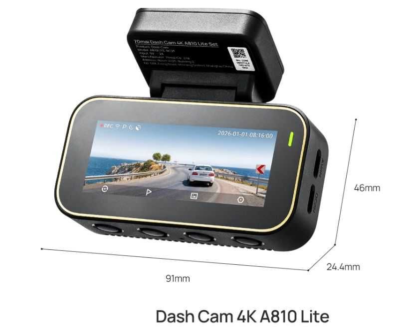Найкращий реєстратор 70mai A810Lite SET 4K (модель 2026 року)