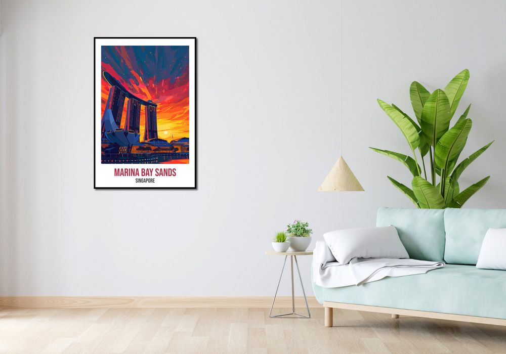 Plakat 67,5x100cm Marina Bay Sands, Singapore