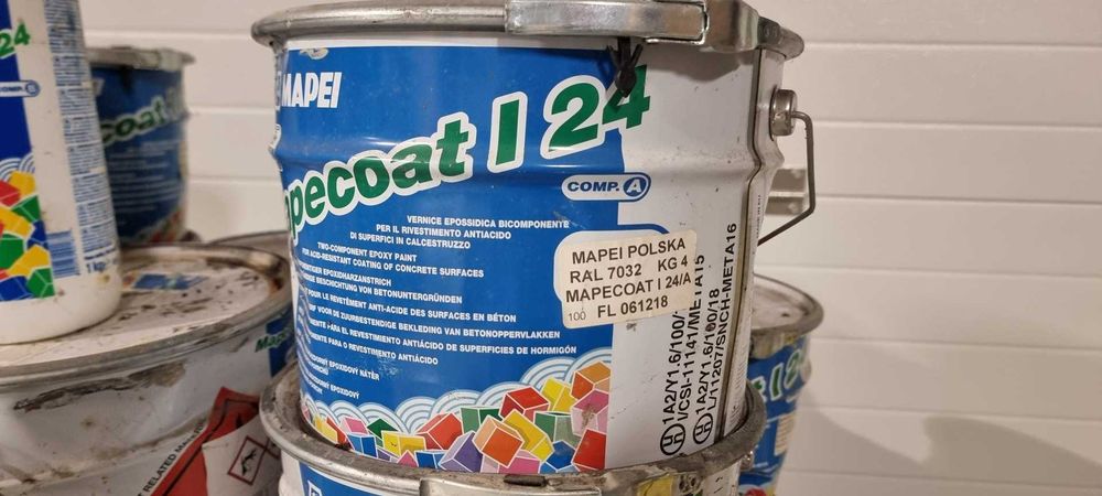 Farba żywica epoksydowa 125kg MAPEI MAPECOAT I24 RAL 7032 !