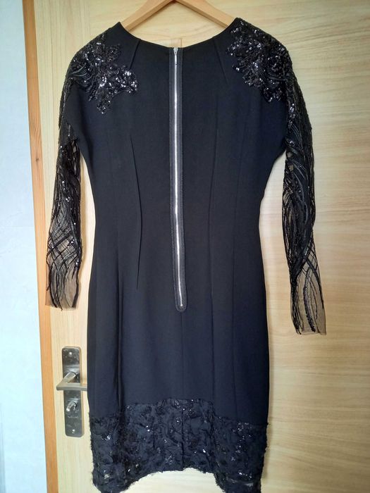 Sukienka Paprocki&Brzozowski wieczorowa mała czarna projekt premium