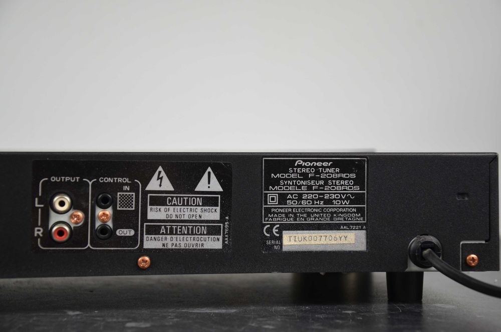 PIONEER F-208 RDS Tuner FM Stereo RDS