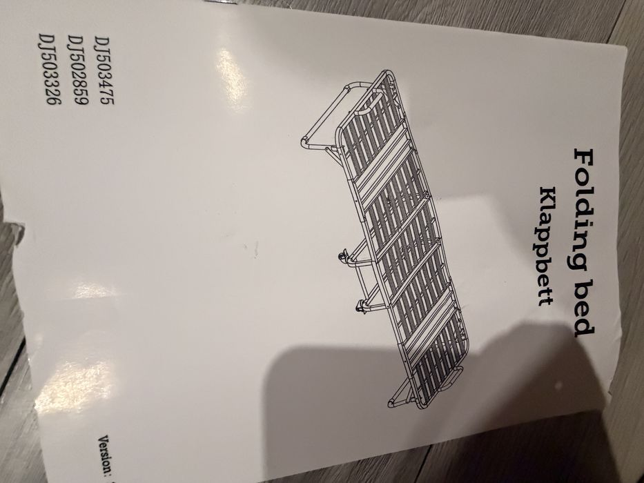 NOWE łóżko składane z materacem 90 cm – gościnne DJ502859