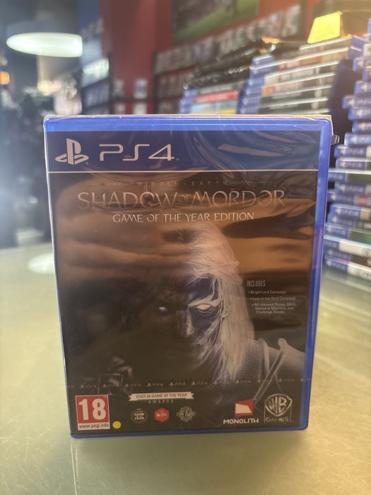 Cień mordoru edycja gry roku nowa w folii playstation 4