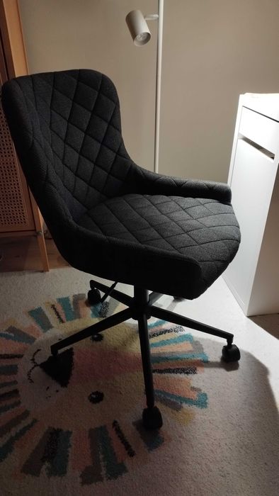 Krzesło do biurka PEBRINGE ciemnoszary JYSK nowe