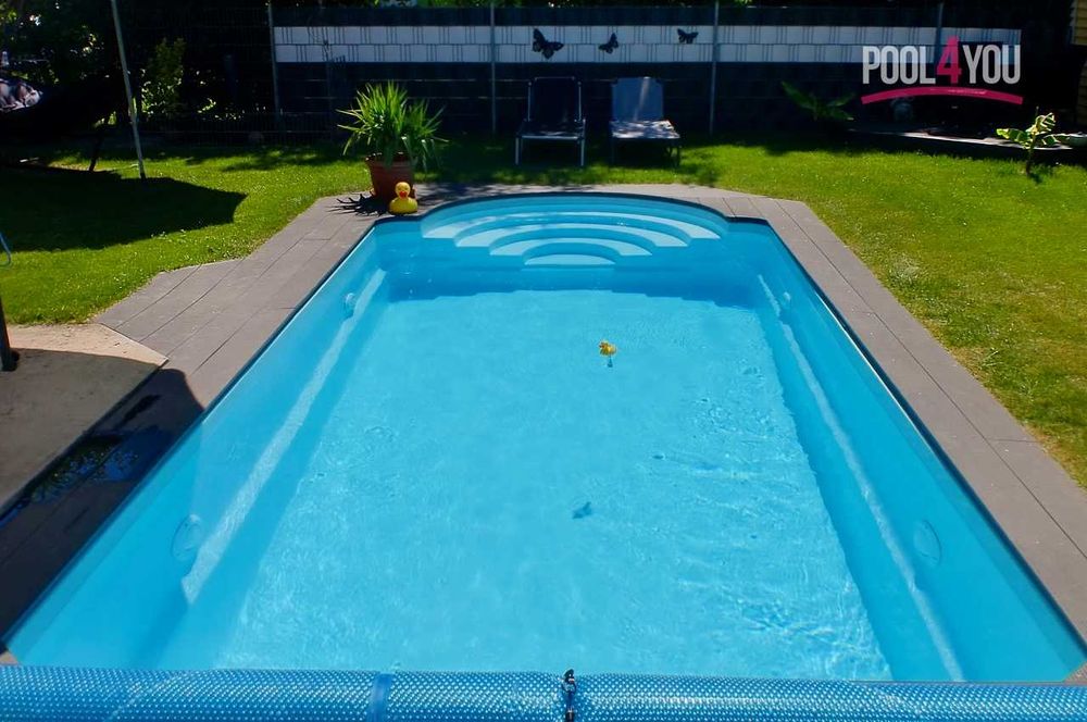 Basen ogrodowy poliestrowy 7,5x3,2x1,55 basen z laminatu od ręki