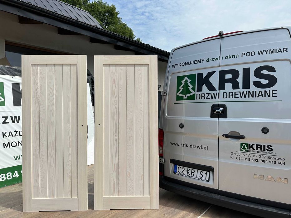 Drzwi drewniane sosnowe OD RĘKI ługowanie i olejowane NA KAŻDY WYMIAR