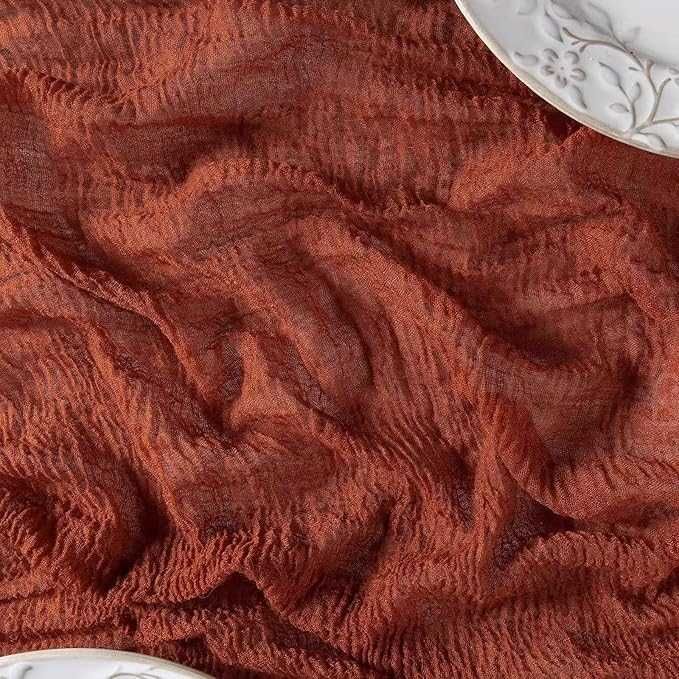 Zestaw 2 bieżników stołowych 90x300 cm Terracotta – dekoracja ślubna