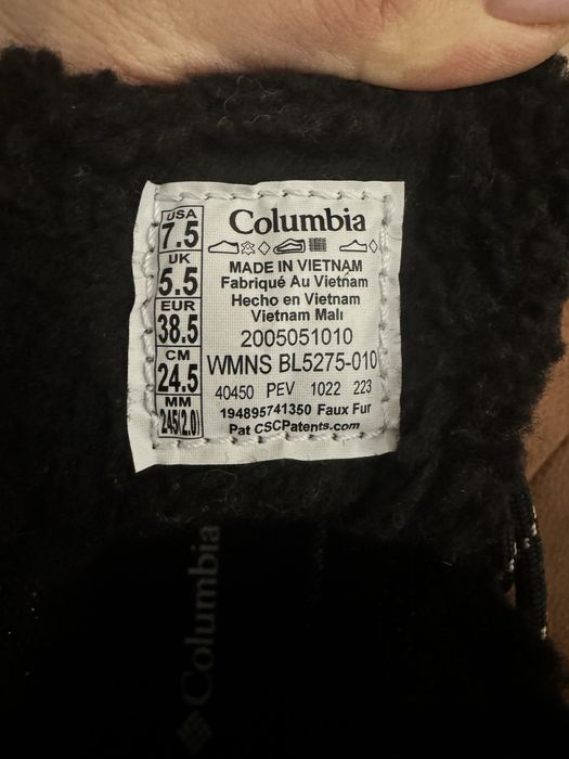 Columbia зимние ботинки мембрана