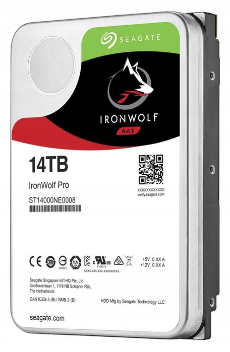 Dysk Twardy Seagate Ironwolf Pro 14Tb Sata Iii 3,5" Uszkodzony