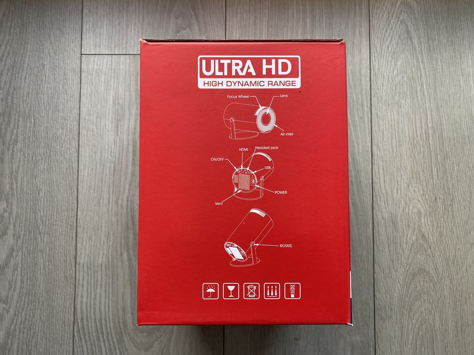 Projektor LED z Grami + 2 Pady + WiFi 6 + Smart TV Android