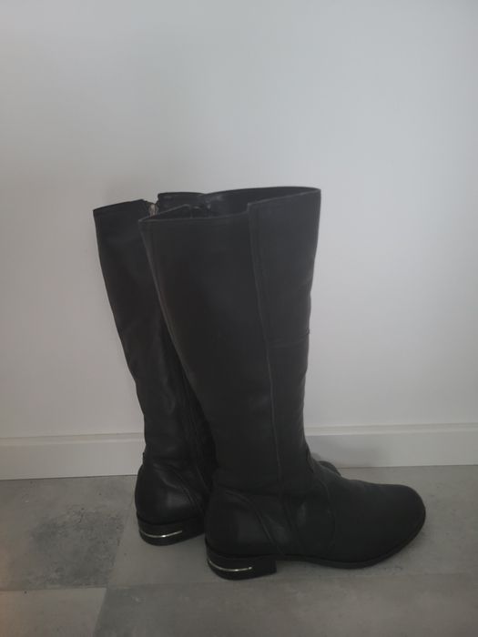 Oficerki kozaki ocieplane kożuszek