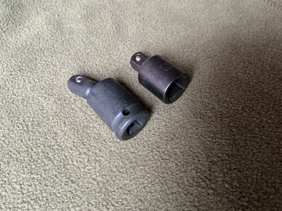 Комплект 2 шт перехідник карданчик адаптер квадрату 3/8 1/2 cr-va нові