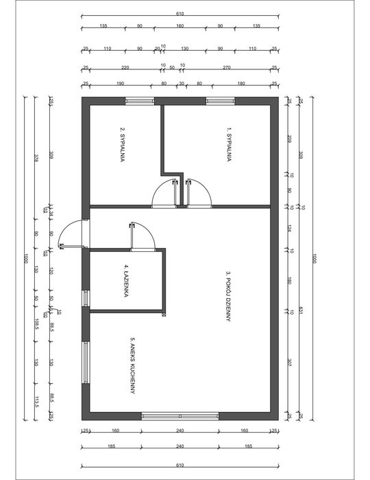 Dom Parterowy Modułowy 60m2