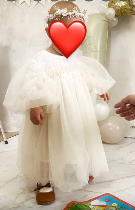 Святкова сукня Хмаринка на 1-2 роки з повʼязкою