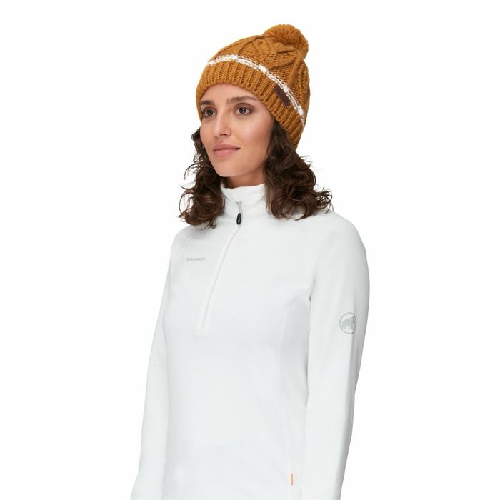Mammut czapka knit model Sally biała narciarska beanie