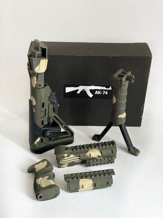 Тюнінг Обвес АК 74 АК 47 АКМ койот олива обвіс  приклад складний